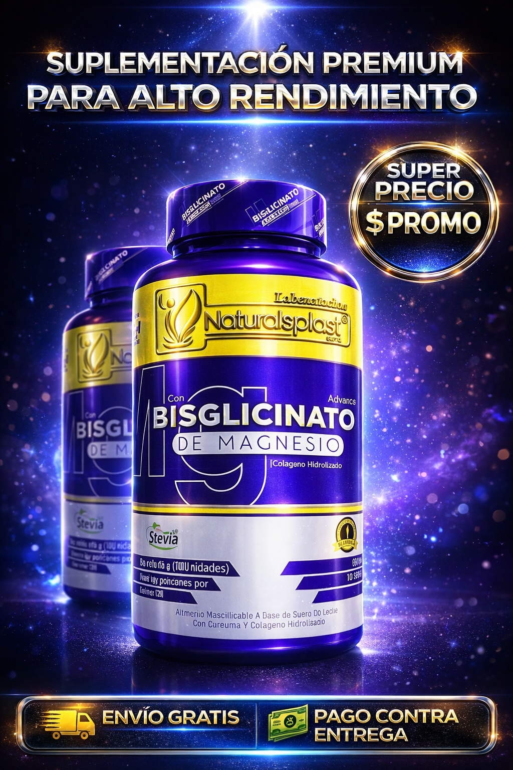 SUPER COMBO EQUILIBRIO PERFECTO NAD+RESVERATROL, ASHWAGANDHA KSM-66 Y BISGLICINATO DE MAGNESIO 100% ORIGINAL 🇺🇸 ✨