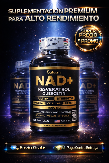SUPER COMBO EQUILIBRIO PERFECTO NAD+RESVERATROL, ASHWAGANDHA KSM-66 Y BISGLICINATO DE MAGNESIO 100% ORIGINAL 🇺🇸 ✨