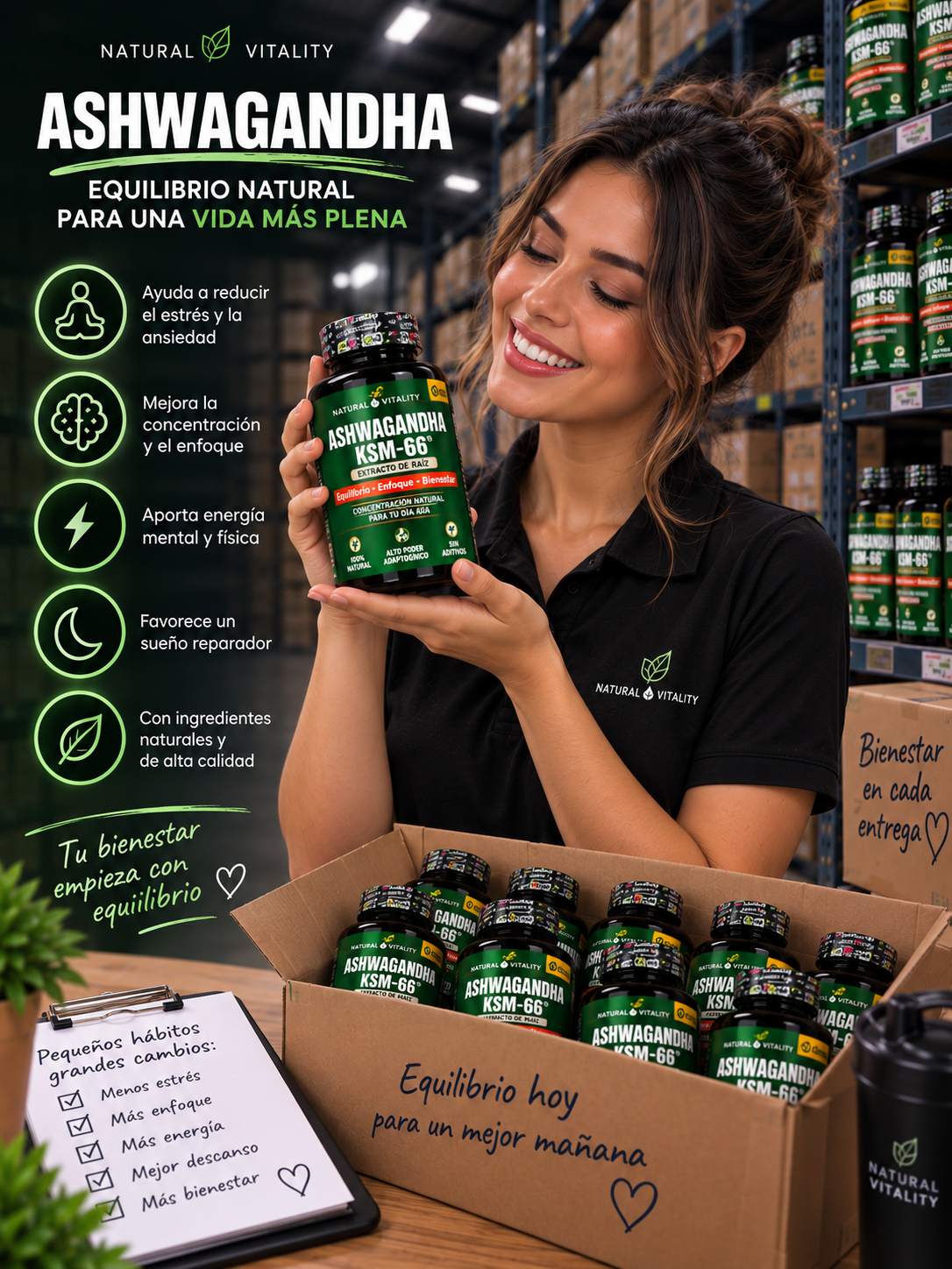🟣✨ COMBO BIENESTAR 360° | 4 SUPLEMENTOS  Max Calm + Ashwagandha ksm - 66 + Colágeno con peptidos + Aceite de Orégano