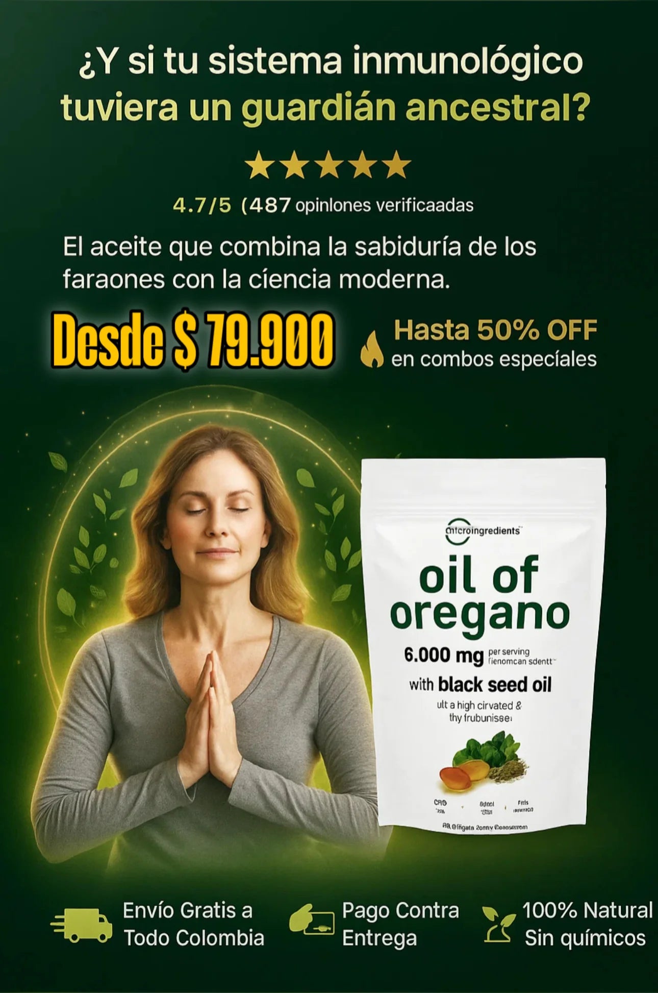 ⭐ “¡Defensas de Acero en 90 Cápsulas! 🛡️🌱 Aceite de Orégano + Semilla Negra: Adiós Virus, Hongos y Gripe 💥🔥”