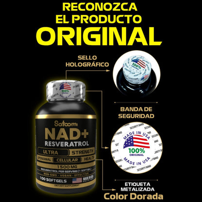 COMBO EQUILIBRIO PERFECTO NAD+RESVERATROL, ASHWAGANDHA KSM-66 Y CITRATO DE MAGNESIO 100% ORIGINAL 🇺🇸 ✨