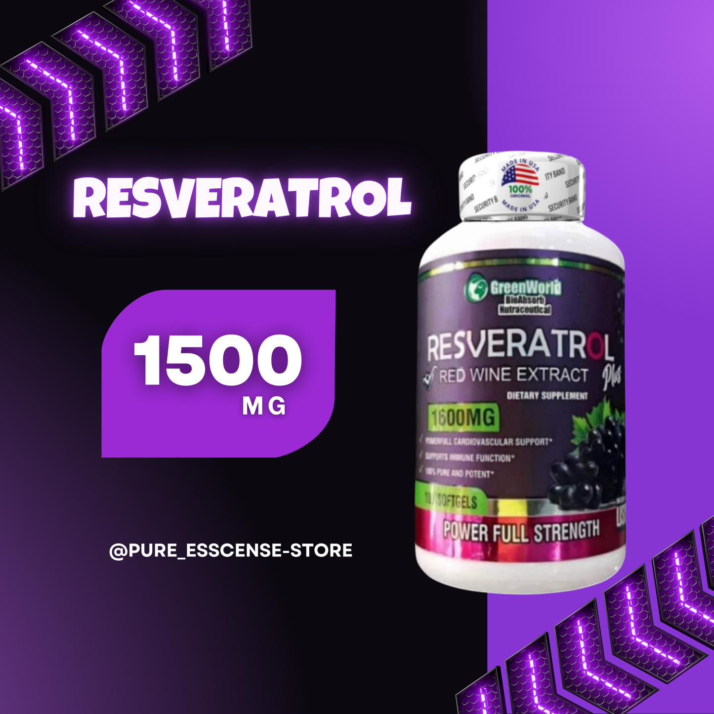 SUPER COMBO, ASHWAGANDHA KSM-66, NAD+RESVERATROL, RESVERATROL 100% ORIGINAL 🇺🇸 ✨